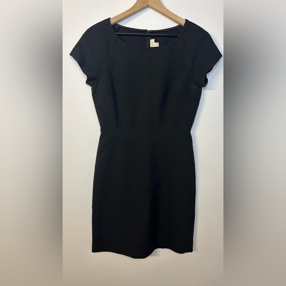 J.Crew Factory Women’s Black Crepe Short-Sleeve Dress, Size 4